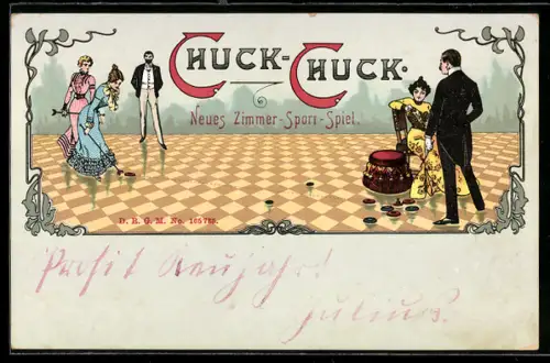 Lithographie Chuck-Chuck Spiel im Raum