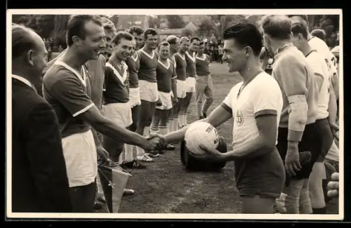 Foto-AK Bünde, Freundschaftspiel gegen Frankfurt Heddernheim