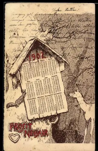 AK Kalender für das Jahr 1902