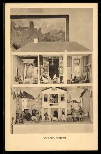 AK Schloss Gehren als Puppenstube, Monplaisir, Puppenstubensammlung