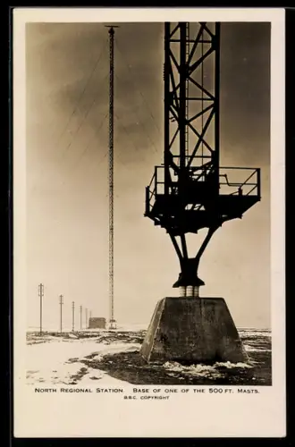 AK North Regional Station, Base of one of the 500 ft. masts, Radio