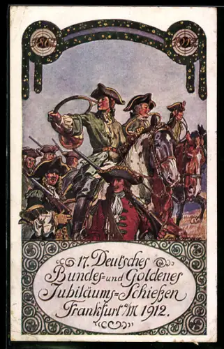 AK Frankfurt a. Main, 17. Deutsches Bundes- & goldenes Jubiläums-Schiessen 1912, Schützen