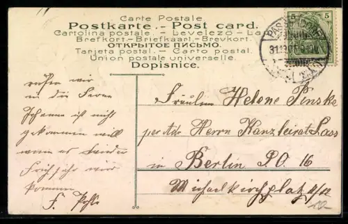 AK Neujahrsengel verteilen Geld