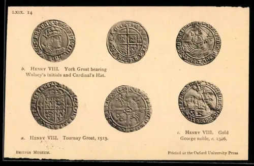 AK Geldmünzen, Henry VIII., Henry VIII., Henry III.