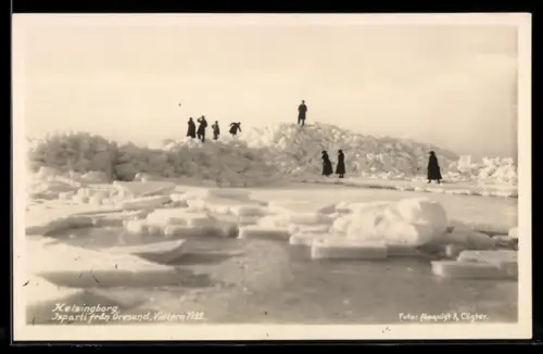 AK Kelsingborg, Isparti fran Öresund, Vintern 1922, Eisstoss
