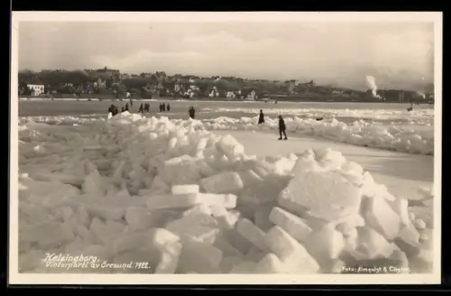 AK Kelsingborg, Vinterparti av Öresund 1922, Eisstoss