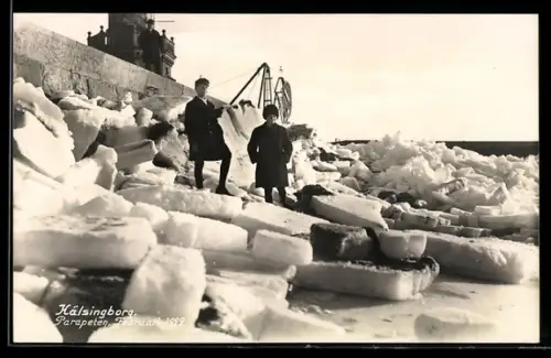 AK Kälsingborg, Parapeten, Februar 1922, Eisstoss