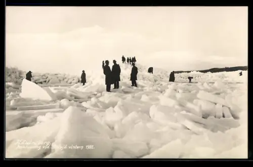 AK Kälsingborg, Isskruvning vid Palsjö vintern 1922, Eisstoss