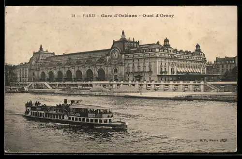AK Paris, Gare d`Orléans, Quai d`Orsay