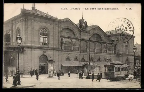 AK Paris, La gare Montparnasse