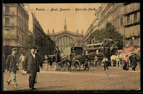 AK Paris, Boul. Denain, Gare du Nord
