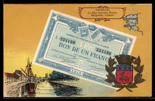 AK Quimper, Un billet d`un Franc