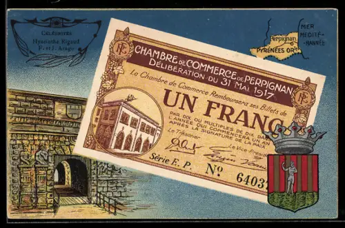 AK Perpignan, Un billet d`un Franc