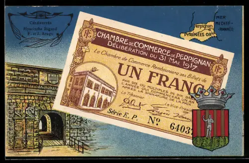 AK Perpignan, Un billet d`un Franc