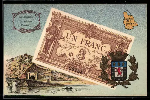 AK Poitiers, Un billet d`un Franc