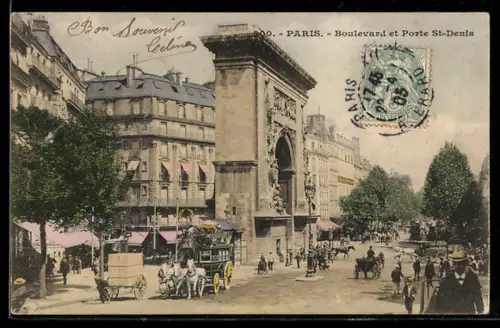 AK Paris, Porte Saint-Denis et Boulevard