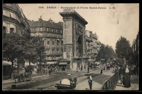 AK Paris, Porte Saint-Denis et Boulevard