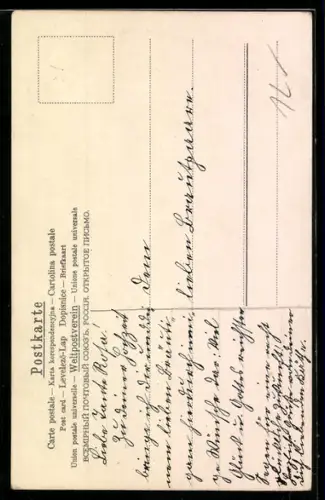 AK Engel mit Rosen in einem Korb