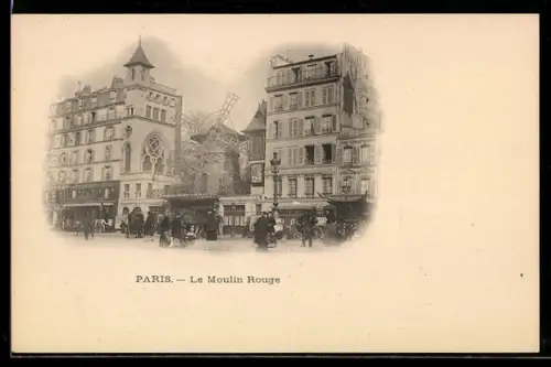 AK Paris V, Le Moulin Rouge, Windmühle
