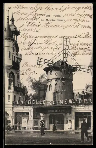 AK Paris, Eingang des Moulin Rouge