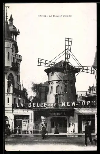 AK Paris, Eingang des Moulin Rouge