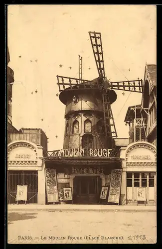 AK Paris, Moulin Rouge, Place Blanche