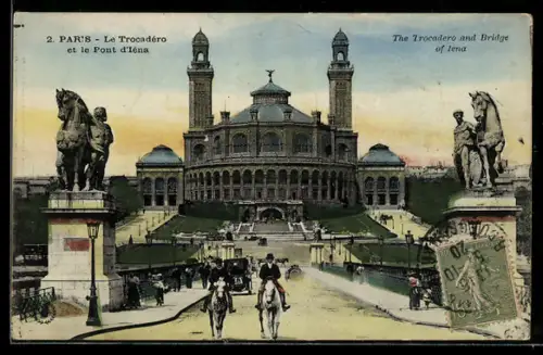 AK Paris, Palais du Trocadéro et le Pont d`Iéna