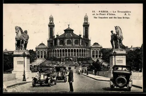 AK Paris, Palais du Trocadéro et le Pont d`Iéna