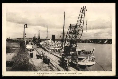 AK Bordeaux, Vue generale des nouveaux Quais