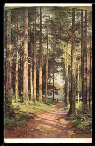 Künstler-AK sign. E. Isenbart: The edge of the wood