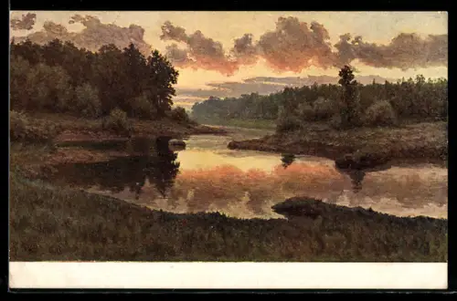 Künstler-AK Un soir d`été