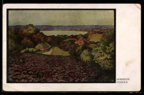 Künstler-AK sign. Herrmann: Seeblick