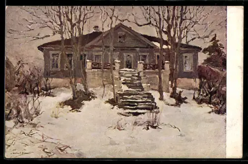 Künstler-AK sign. D. Diakonow-Mitchansky: A l`approche du printemps