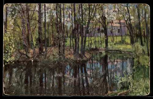 Künstler-AK sign. S. Joukovsky: Le parc