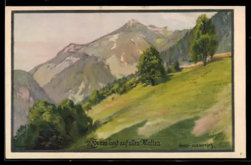 Künstler-AK Franz Jung-Ilsenheim: Sonne liegt auf allen Marken