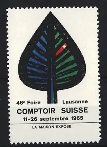 Reklamemarke Lausanne, Comptoir Suisse 1965, Blattmotiv