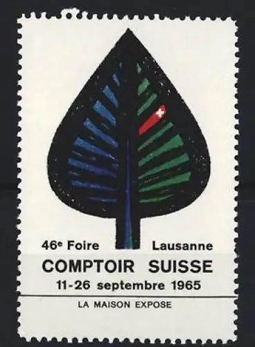 Reklamemarke Lausanne, Comptoir Suisse 1965, Blattmotiv
