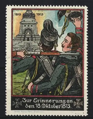 Reklamemarke Leipzig, Zur Erinnerung an den 18. Oktober 1813, Völkerschlachtdenkmal