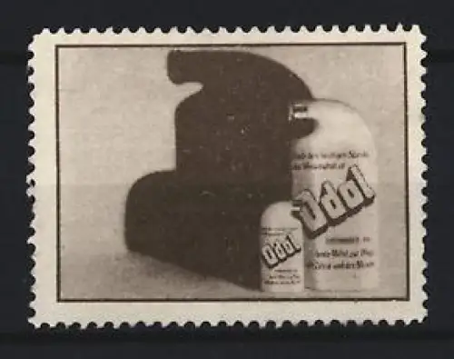 Reklamemarke Odol Mundwasser, Flaschen mit Schatten