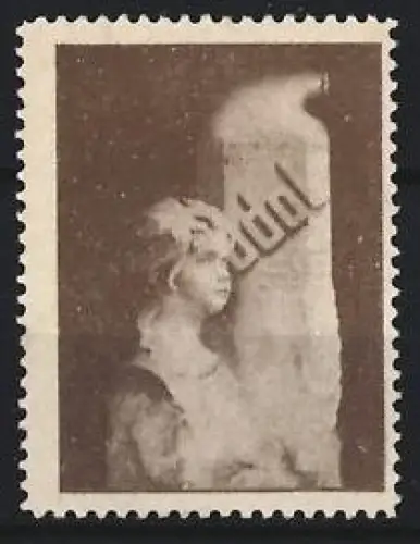 Reklamemarke Mundwasser Odol, Büste und Flasche