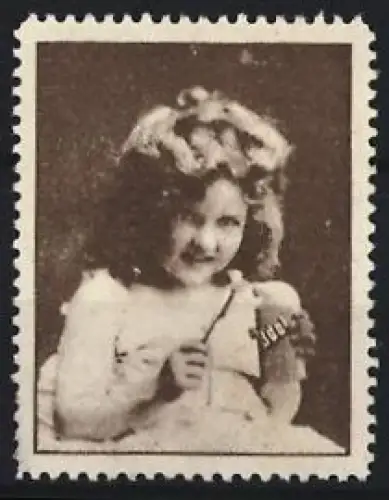 Reklamemarke Odol, Mundwasser, Mädchen mit Flasche