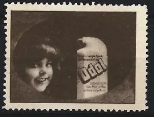 Reklamemarke Odol Mundwasser, Kind mit Flasche