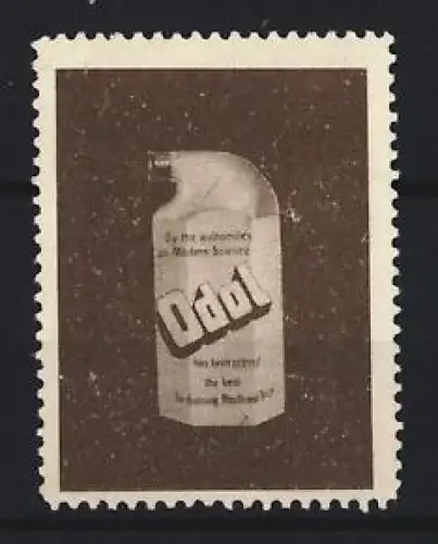 Reklamemarke Odol, Mundwasser-Flasche
