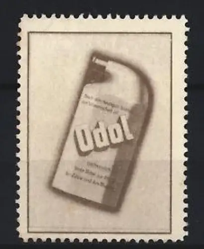 Reklamemarke Odol, Mundwasser, Flasche mit Logo
