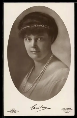 AK Portrait Kronprinzessin Cecilie
