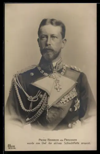 AK Prinz Heinrich von Preussen als Chef der aktiven Schlachtflotte