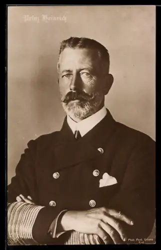 AK Prinz Heinrich von Preussen in Marineuniform, Portrait