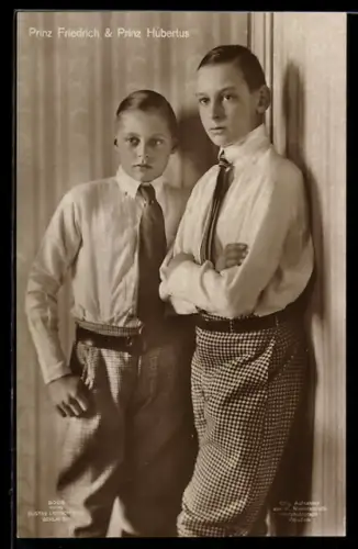 AK Prinz Friedrich und Prinz Hubertus, mit Schlips