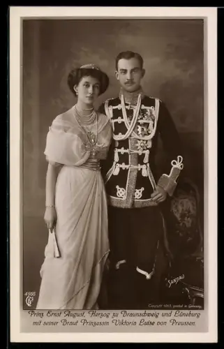 AK Hochzeit von Prinzessin Victoria Louise von Preussen und Prinz Ernst August Herzog zu Braunschweig