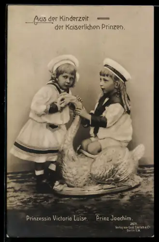AK Prinzessin Victoria Luise und Prinz Joachim im Matrosenanzug
